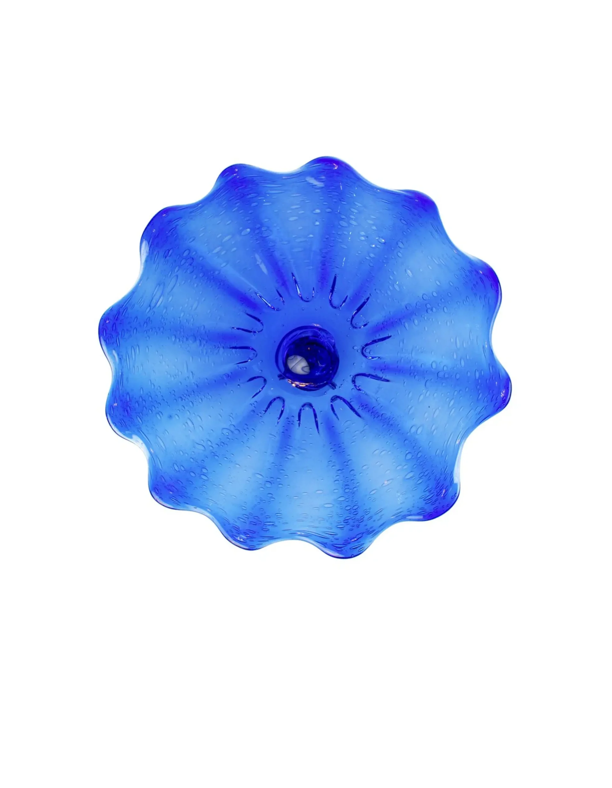 Viz Glass Azure Bloom, Large: Bubble Blast Wall Art (Item# 6314BIR)