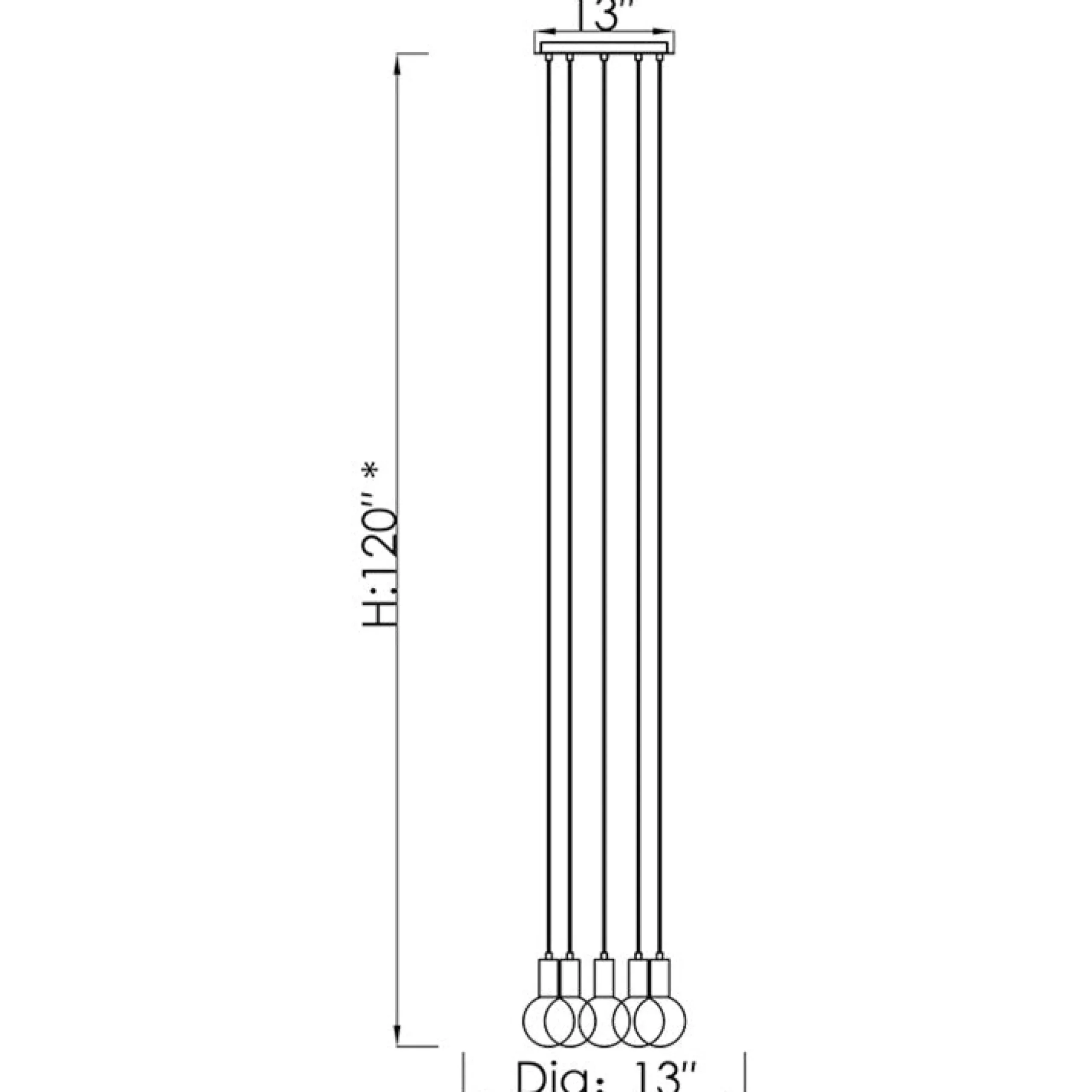 Viz Glass CH-C4L3-5B Cosmopolitan Black Chandelier Clear Raindrop
