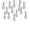 Viz Glass CH-C2L3-14L Cosmopolitan Chandelier Clear Raindrop