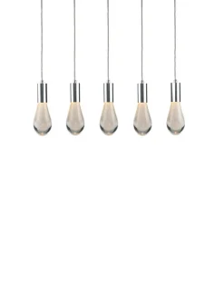 Viz Glass CH-C2L2-5L Cosmopolitan Chandelier Clear Bubble Raindrop