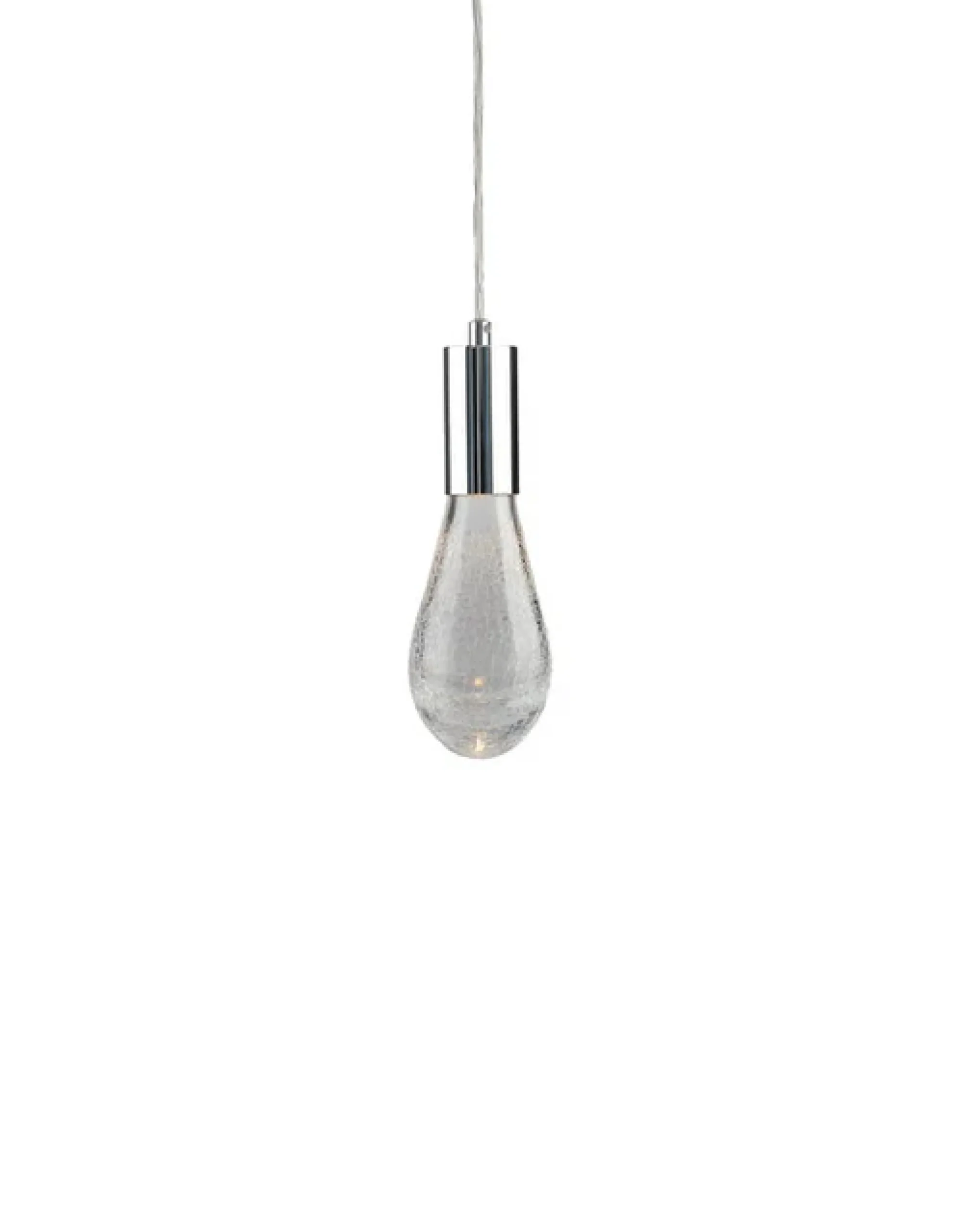 Viz Glass CH-C2L4-1R Cosmopolitan Pendant Clear Crackled Raindrop