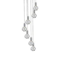 Viz Glass CH-C2R3-7R Cosmopolitan Chandelier Clear Round