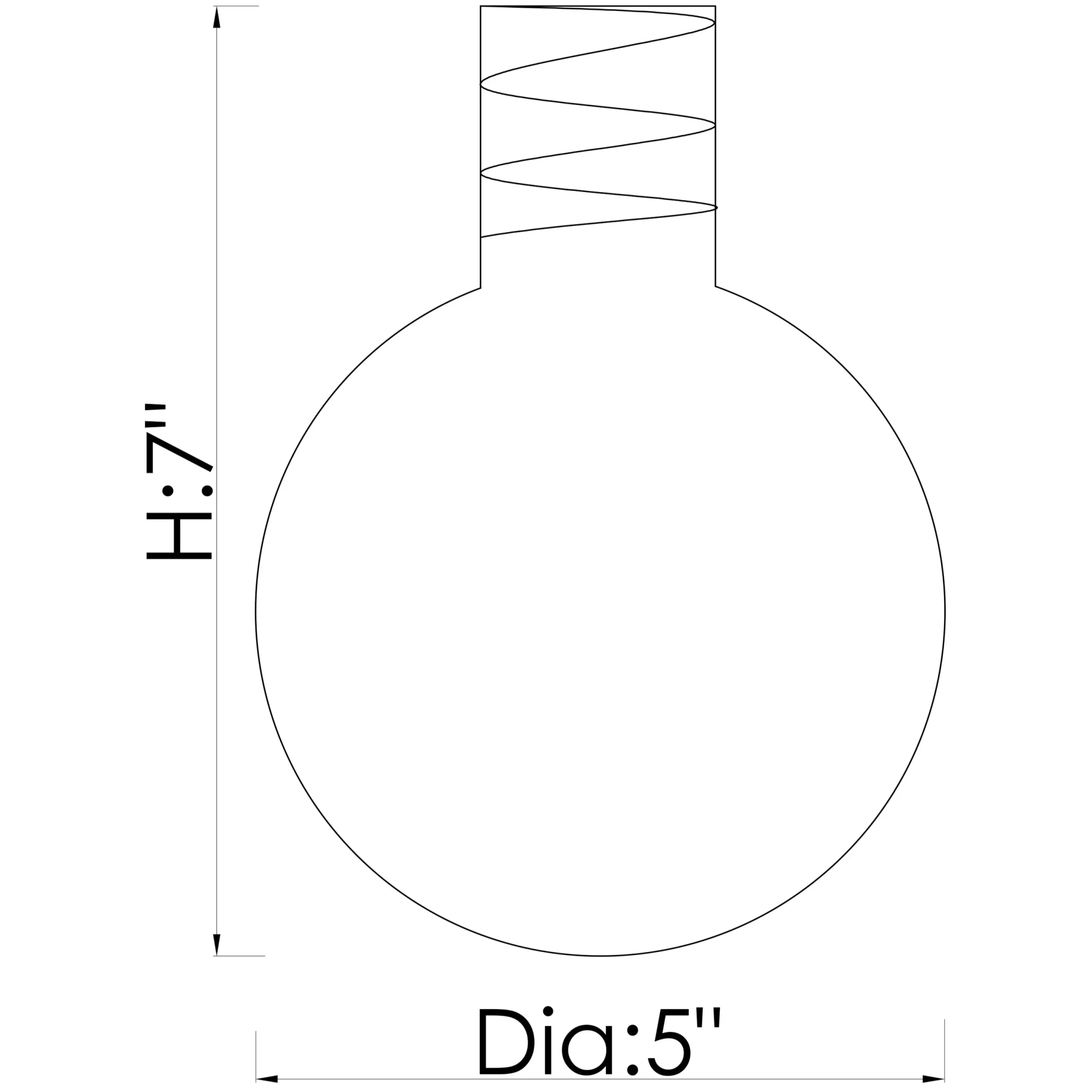 Viz Glass CH-C2R3-1R Cosmopolitan Pendant Clear Round