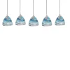 Viz Glass CH-C3T4-5L Cosmopolitan Chandelier Ocean Swirl Triangle