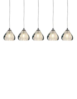 Viz Glass CH-C3T2-5L Cosmopolitan Chandelier Clear Bubble Triangle