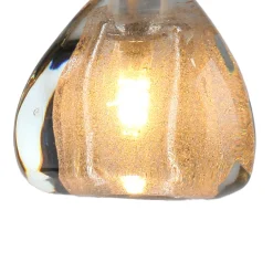Viz Glass CH-C3T3-14L Cosmopolitan Chandelier Seeded Gold Triangle