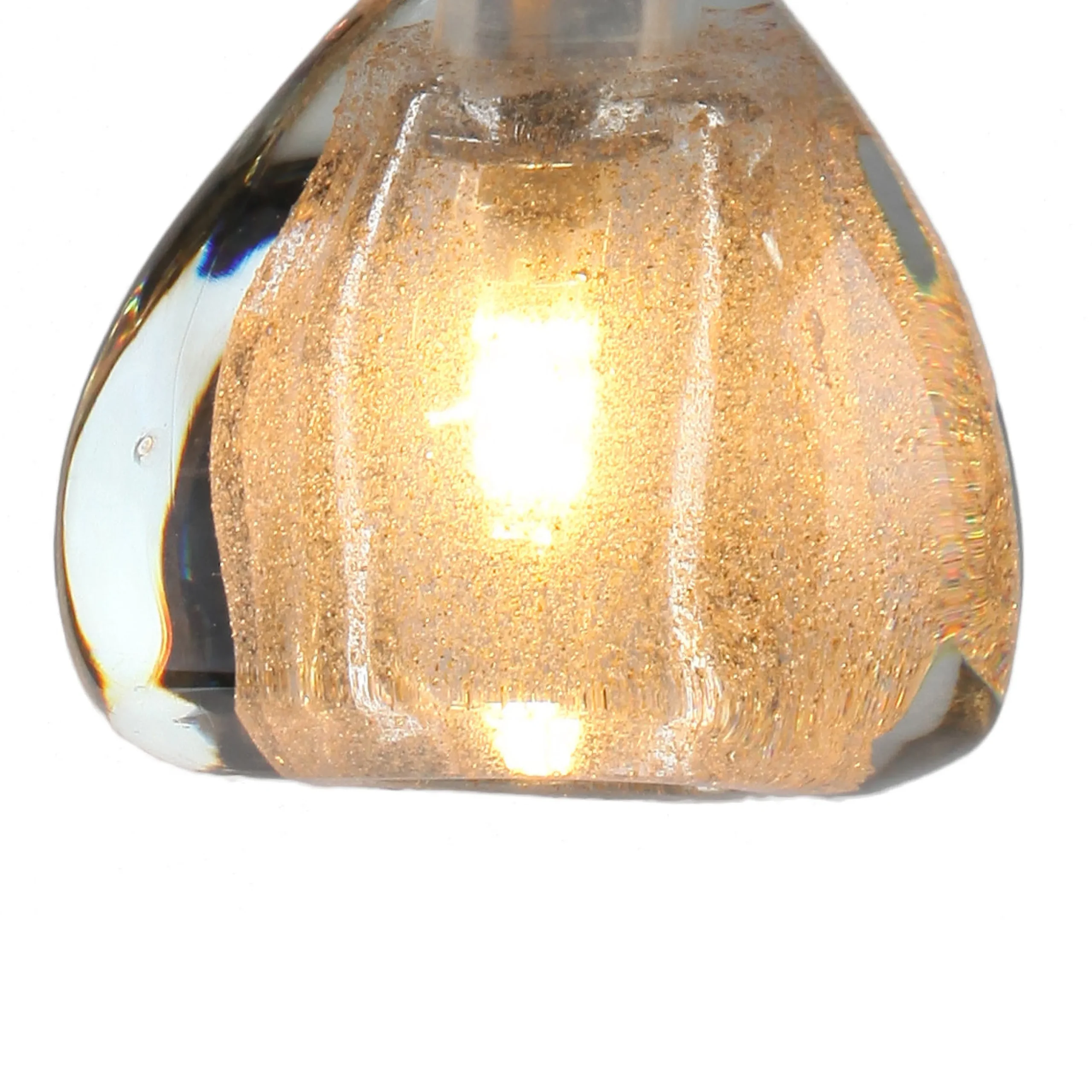 Viz Glass CH-C3T3-14L Cosmopolitan Chandelier Seeded Gold Triangle