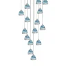 Viz Glass CH-C3T4-15R Cosmopolitan Chandelier Ocean Swirl Triangle
