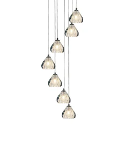 Viz Glass CH-C3T2-7R Cosmopolitan Chandelier Clear Bubble Triangle