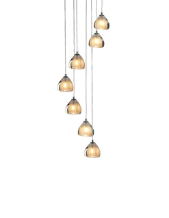 Viz Glass CH-C3T3-7R Cosmopolitan Chandelier Seeded Gold Triangle