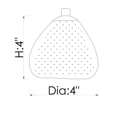 Viz Glass CH-C3T2-1R Cosmopolitan Pendant Clear Bubble Triangle