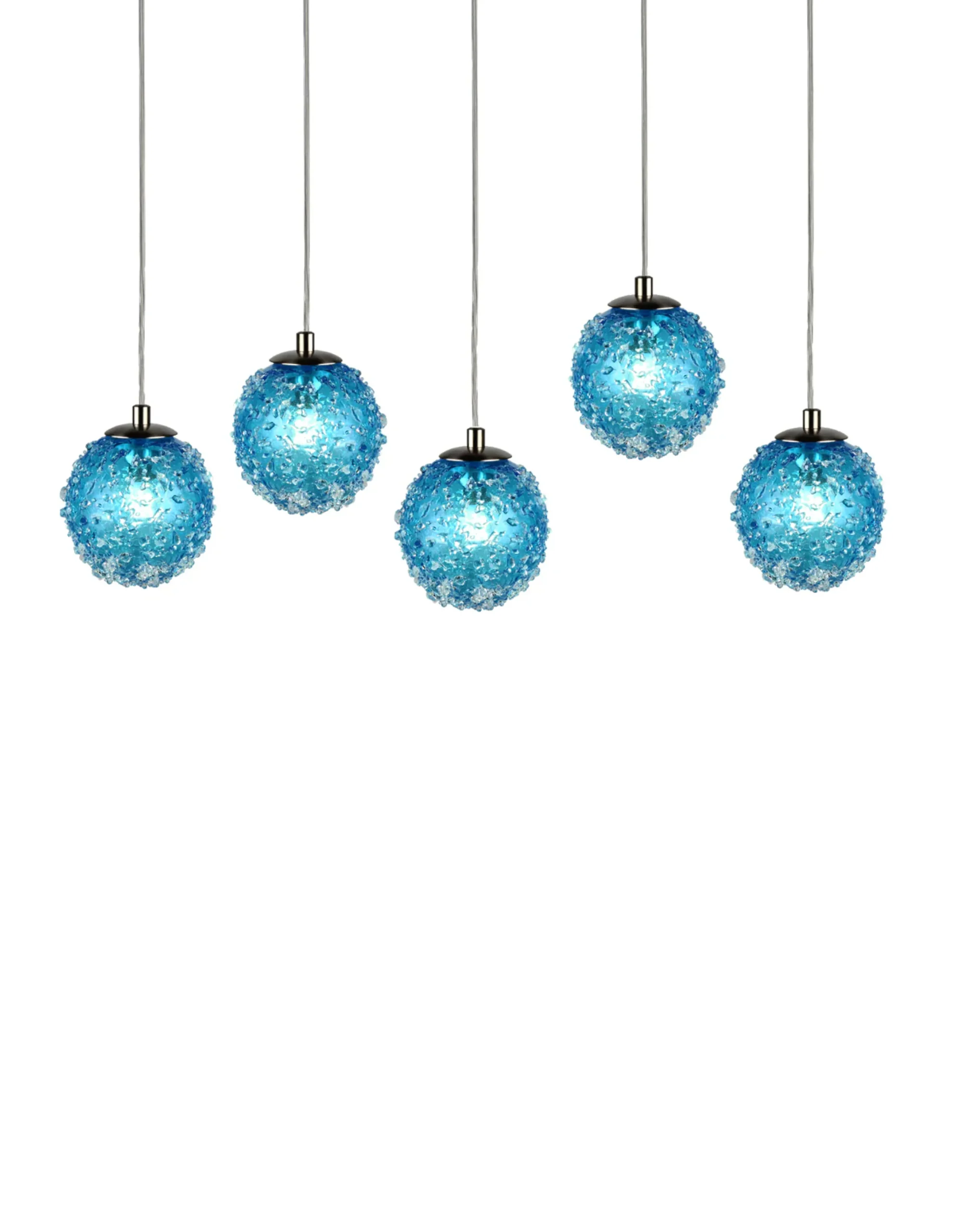 Viz Glass CH-D2SBA-5L Cosmopolitan Chandelier Aqua Snowball