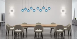 Viz Glass CH-D2SBA-5L Cosmopolitan Chandelier Aqua Snowball