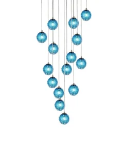 Viz Glass CH-D2SBA-15R Cosmopolitan Chandelier Aqua Snowball