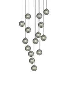 Viz Glass CH-D2SBSM-15R Cosmopolitan Chandelier Smoke Grey Snowball