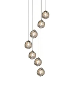 Viz Glass CH-D2STSM-7R Cosmopolitan Chandelier Smoke Grey Morning Star