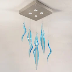 Viz Glass CH-E21A Tessera Aqua Avolare Glass Piece