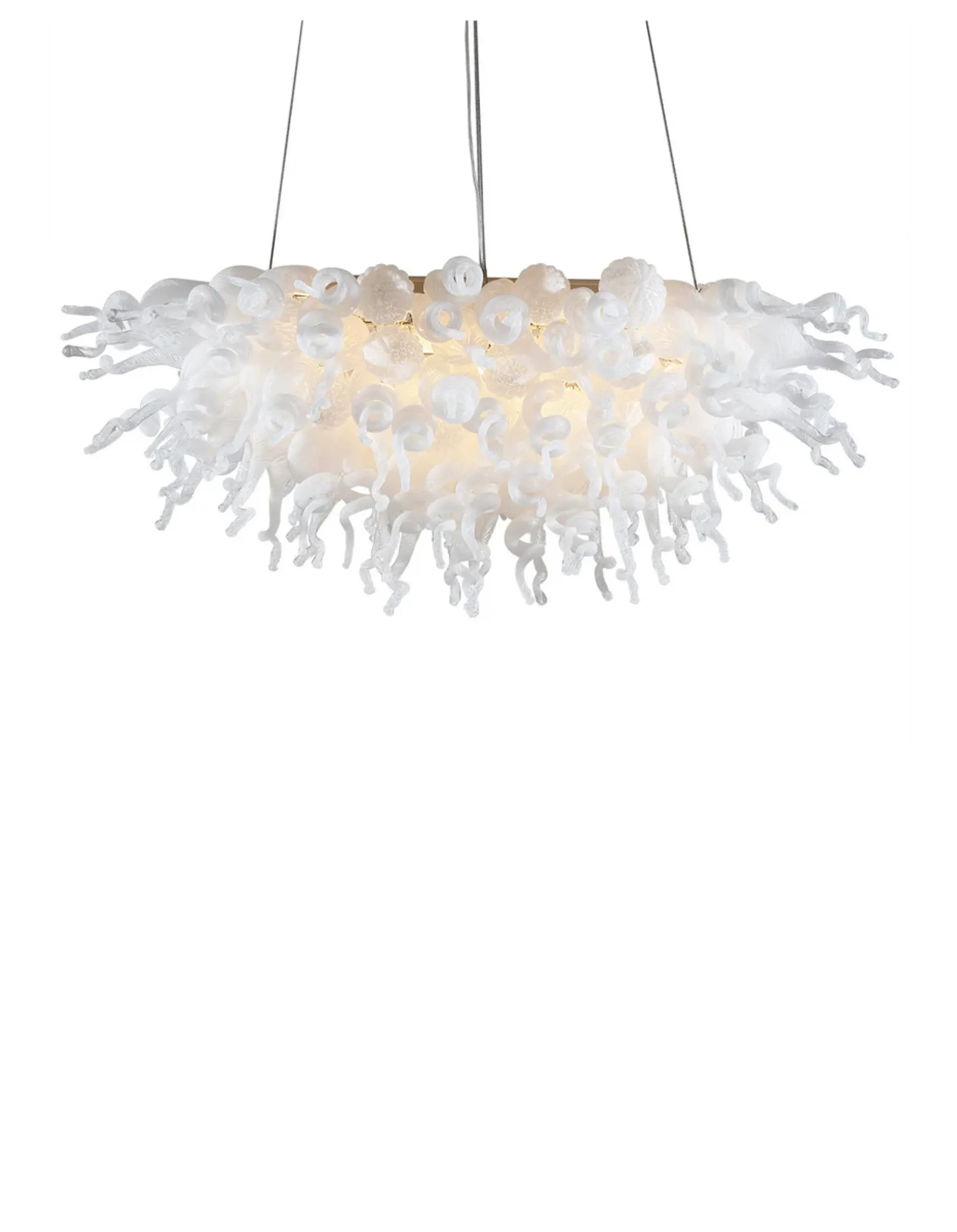 Viz Glass ColorSelect Angel Linear Blown Glass Chandelier