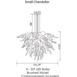 Viz Glass ColorSelect Angel Small Blown Glass Chandelier