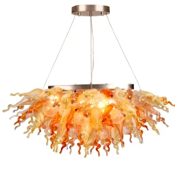 Viz Glass ColorSelect Desert Rose Linear Blown Glass Chandelier