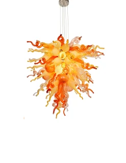 Viz Glass ColorSelect Desert Rose Large Chandelier