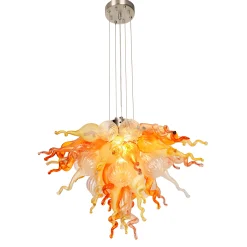 Viz Glass ColorSelect Desert Rose Mini Blown Glass Chandelier