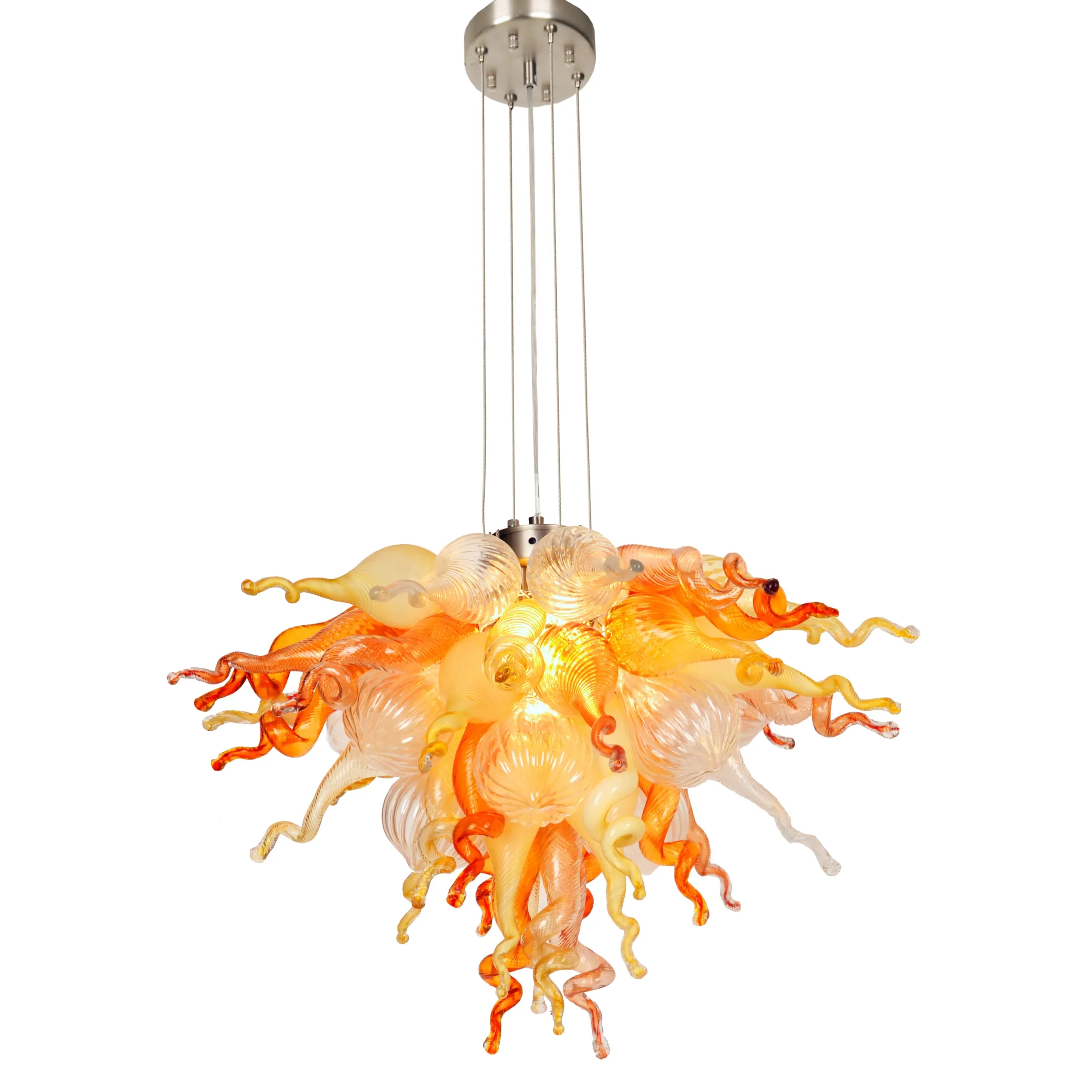 Viz Glass ColorSelect Desert Rose Mini Blown Glass Chandelier