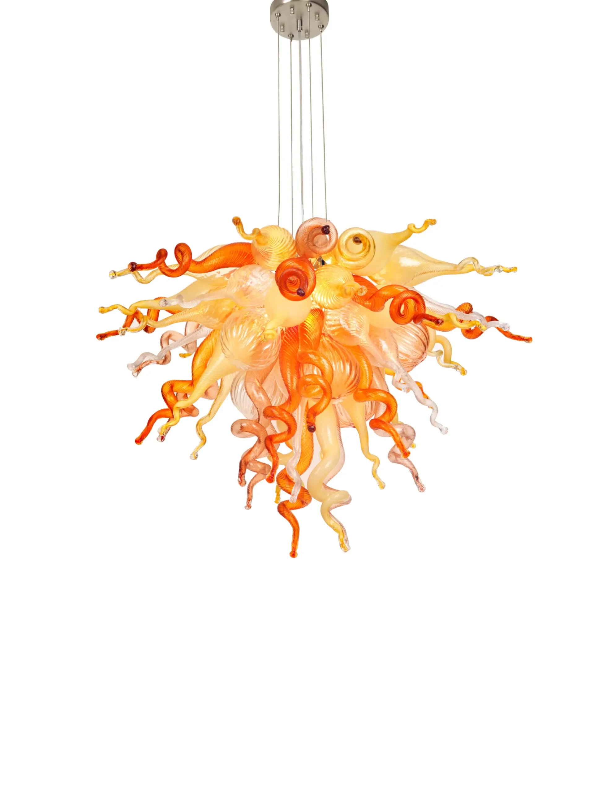 Viz Glass ColorSelect Desert Rose Small Blown Glass Chandelier
