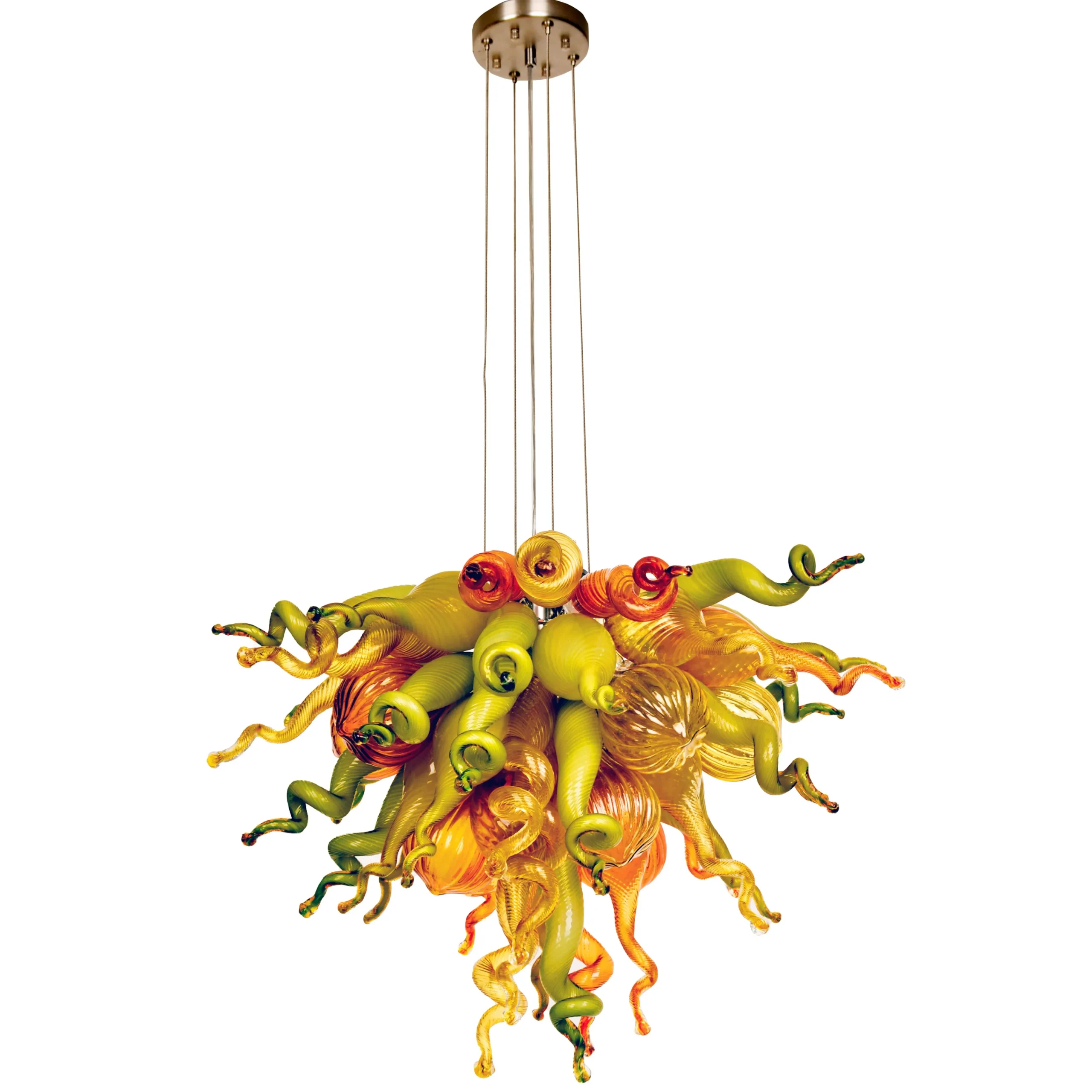 Viz Glass ColorSelect East Coast Autumn Small Blown Glass Chandelier