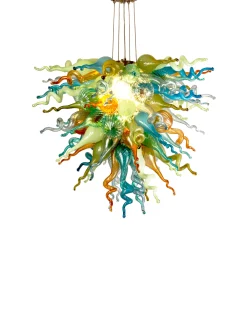 Viz Glass ColorSelect Fiesta Coral Large Chandelier