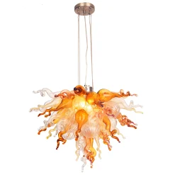 Viz Glass ColorSelect Frontier Timber Mini Blown Glass Chandelier