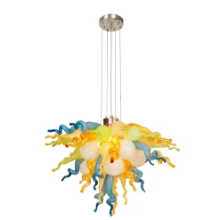 Viz Glass ColorSelect Glacier Bay Mini Blown Glass Chandelier