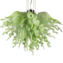 Viz Glass ColorSelect Mint Macaroon Mini Blown Glass Chandelier