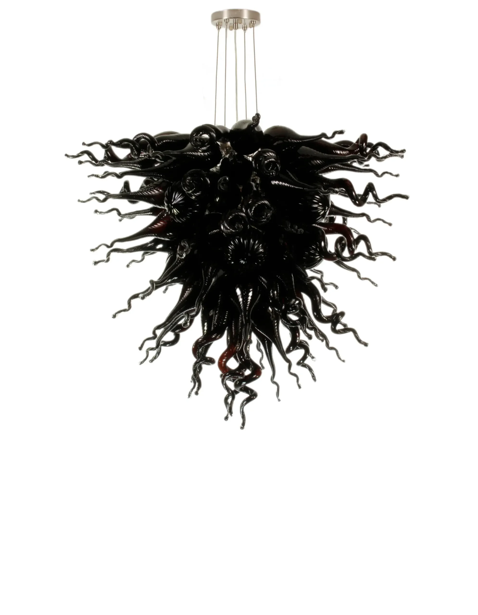Viz Glass ColorSelect Obsidian Large Chandelier