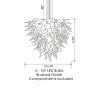 Viz Glass ColorSelect Tundra Large Chandelier