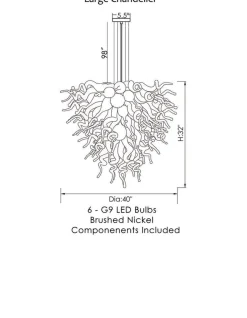 Viz Glass ColorSelect Tundra Large Chandelier