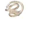 Viz Glass Infinity Knots, Champagne: Handblown Glass Sculpture (Item# CH-CH)