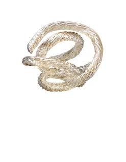 Viz Glass Infinity Knots, Champagne: Handblown Glass Sculpture (Item# CH-CH)