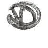 Viz Glass Infinity Knots: Metallic Handblown Glass Sculpture (Item# CH-MT)