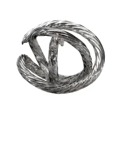 Viz Glass Infinity Knots: Metallic Handblown Glass Sculpture (Item# CH-MT)