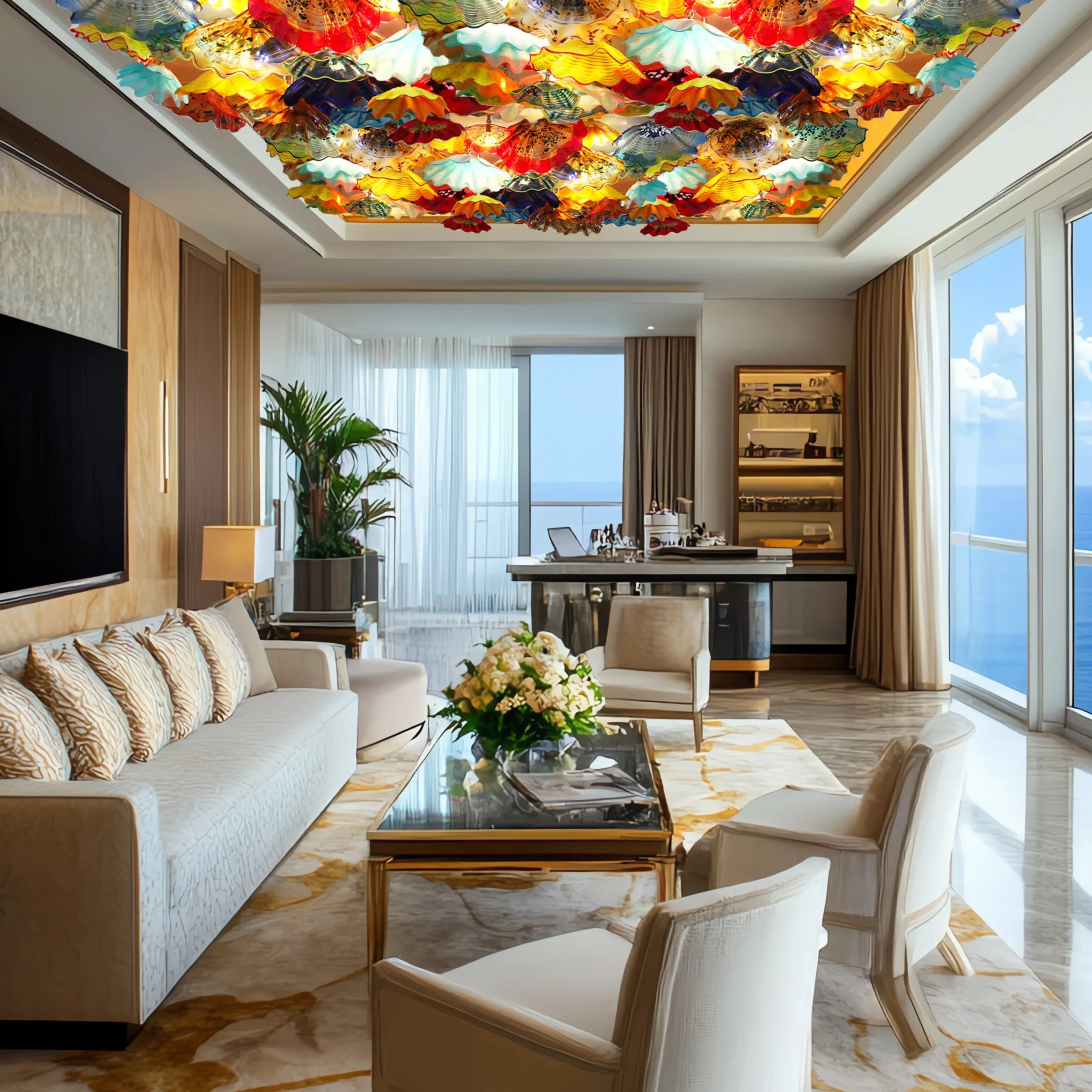 Viz Glass N4755GB Natura Ceiling Glass