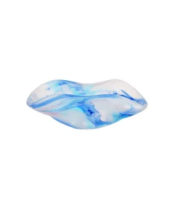 Viz Glass Ocean Breeze - Handblown Art Glass Platter (Item #8003)