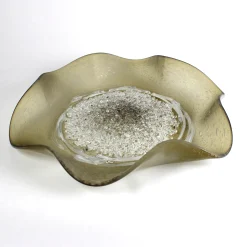 Viz Glass Olive Grove - Hard Candy Handblown Art Glass Platter (Item #7327TB)