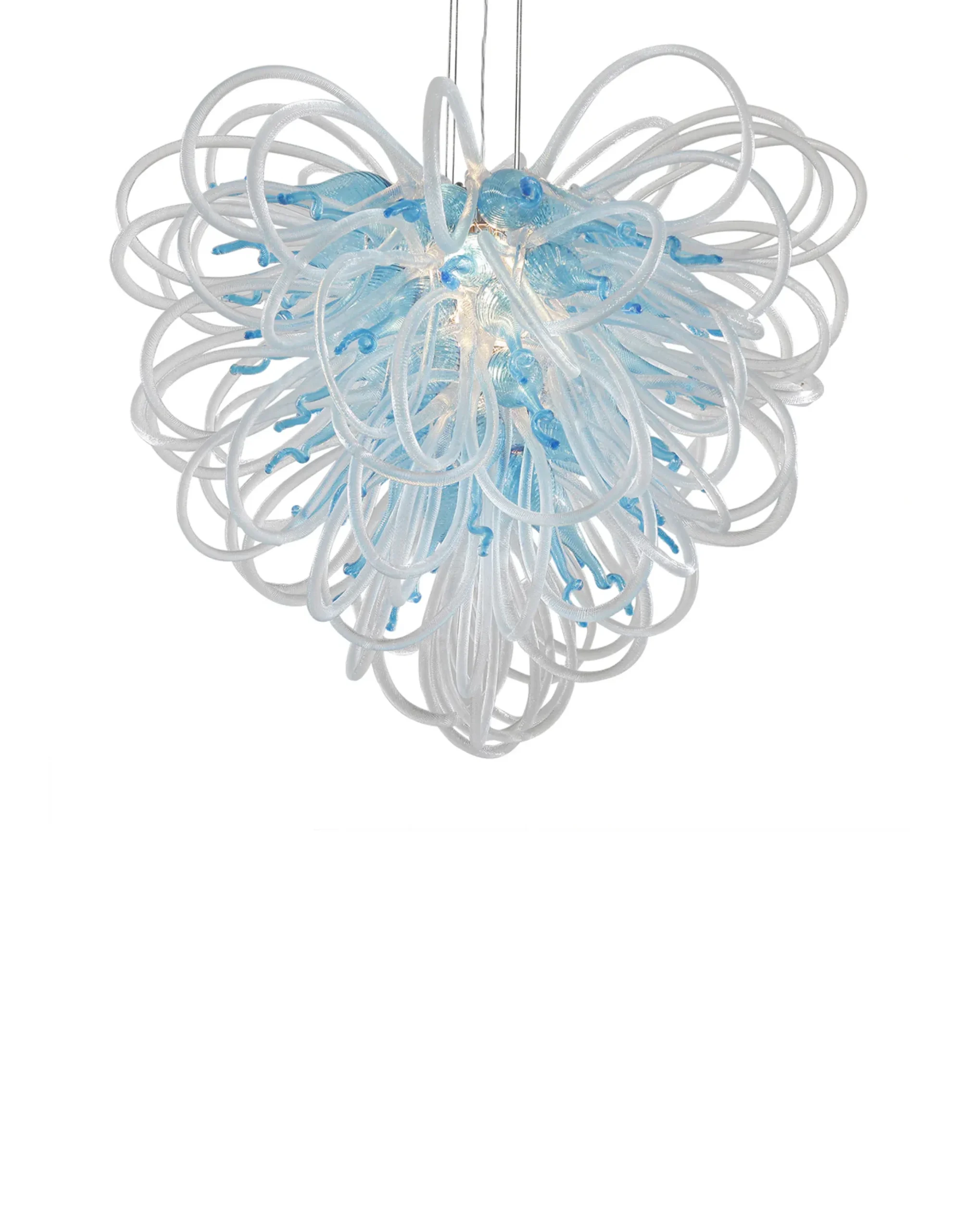 Viz Glass Orion Aqua Large Blown Glass Chandelier