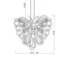Viz Glass Orion Blue Ombre Large Blown Glass Chandelier
