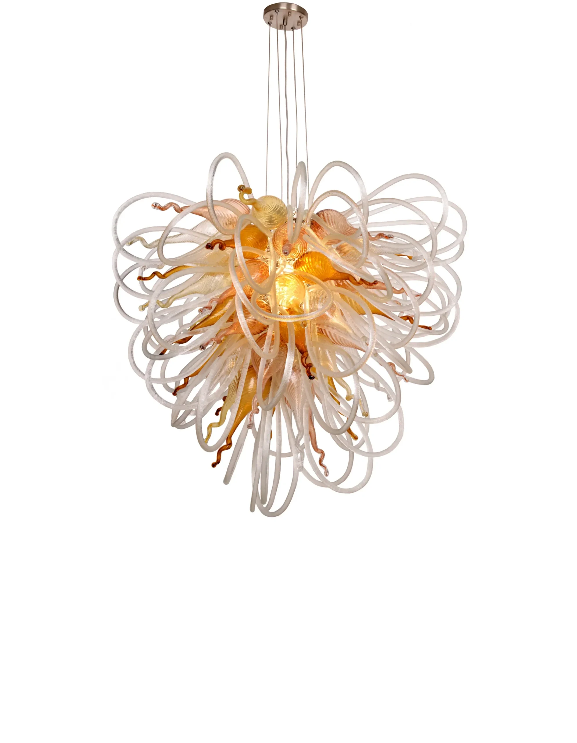 Viz Glass Orion Canyon Shadow Large Blown Glass Chandelier