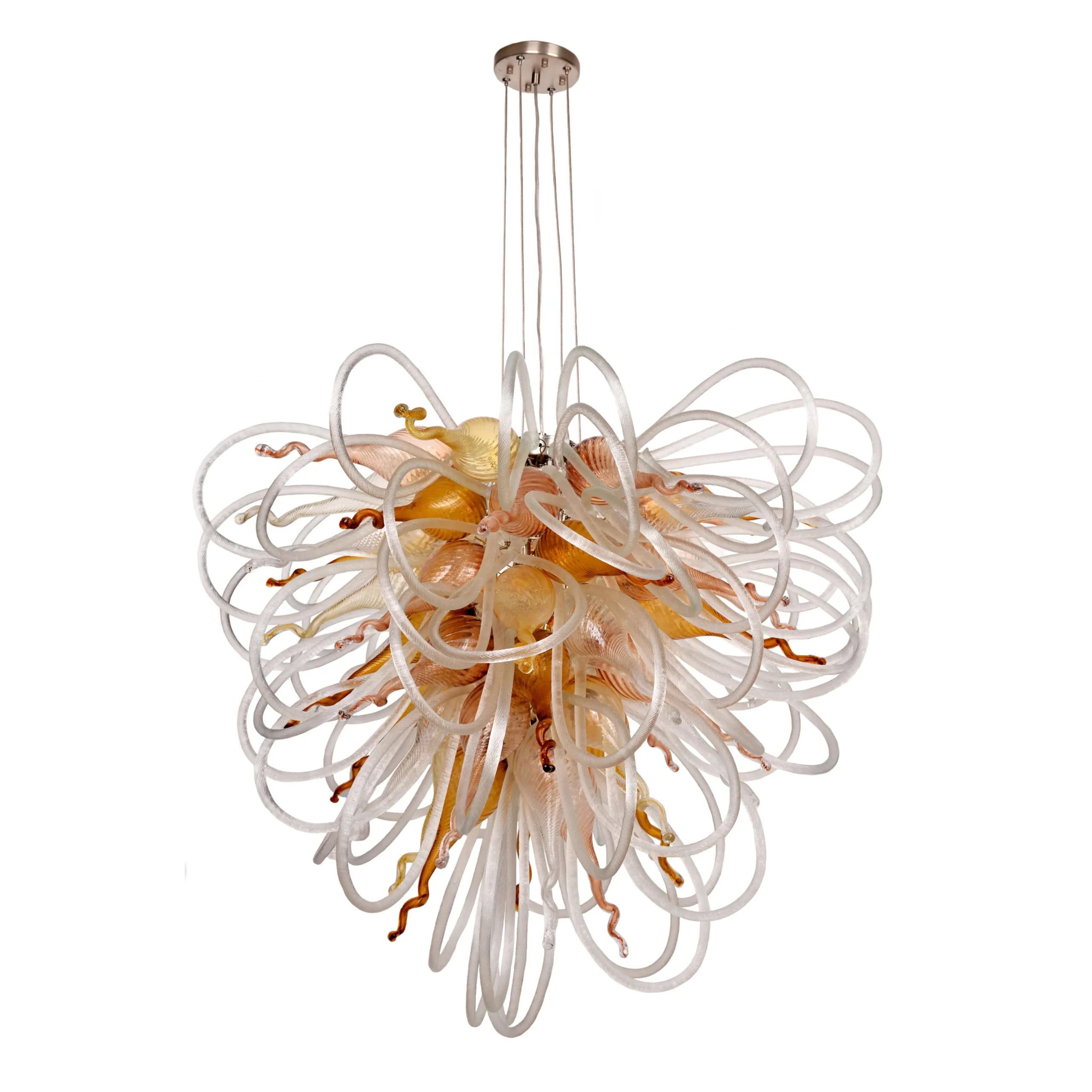 Viz Glass Orion Canyon Shadow Large Blown Glass Chandelier