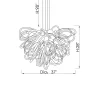 Viz Glass Orion Canyon Shadow Small Blown Glass Chandelier