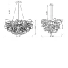 Viz Glass Orion Honey Comb Linear Blown Glass Chandelier