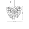 Viz Glass Orion Lazy Brook Large Blown Glass Chandelier